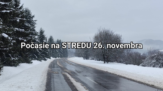 Predpoveď počasia na zajtra, stredu 26. novembra: Zima a sneh sa vrátia, ale nie všade