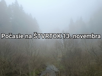 Predpoveď počasia na zajtra, štvrtok 13. novembra: Kde nás potrápi hmla a inverzia?