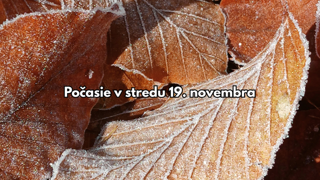 Predpoveď na stredu 19. novembra: Zajtra bude slnečno, no veľmi chladno