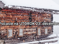 Predpoveď na zajtra, utorok 23. decembra: Predvianočný deň prinesie SNEH