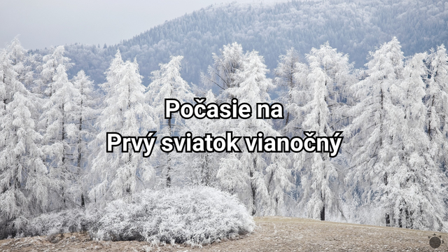 Počasie na Prvý sviatok vianočný: Po zasneženom Štedrom dni príde pokoj a mráz