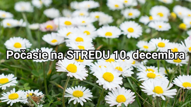 Predpoveď počasia na zajtra, stredu 10. decembra: Teplo bude lámať REKORDY