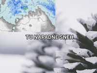 MAPA snehu: Do týchto oblastí príde v noci sneh a na Silvestra bude snehu viac