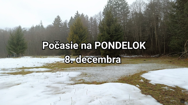 Počasie na zajtra, pondelok 8. decembra: Nový týždeň prinesie teplé, ale aj hmlisté počasie