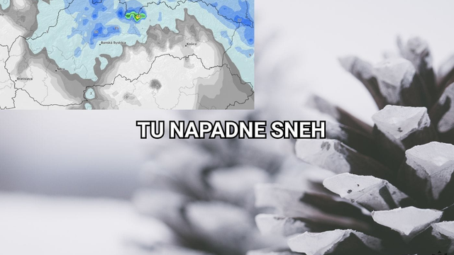 MAPA snehu: Do týchto oblastí príde v noci sneh a na Silvestra bude snehu viac