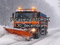 Počasie na zajtra, utorok 30. decembra: Predposledný deň roka prinesie sneženie, vodiči si musia dať pozor