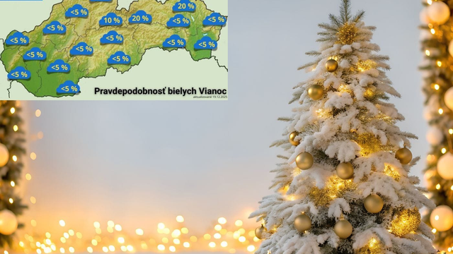 Toto je predpovedná MAPA počasia na Vianoce. Budú biele?