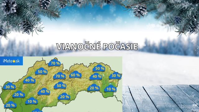 Predpovedná MAPA na Vianoce: Šanca na biele Vianoce je vyššia