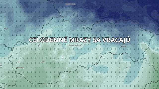 Slovensko už zajtra čakajú celodenné mrazy. Ochladenie práve prichádza a mrazivo bude do stredy