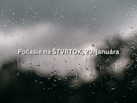 Predpoveď počasia na štvrtok, 29. januára: Do školy či práce len s dáždnikom