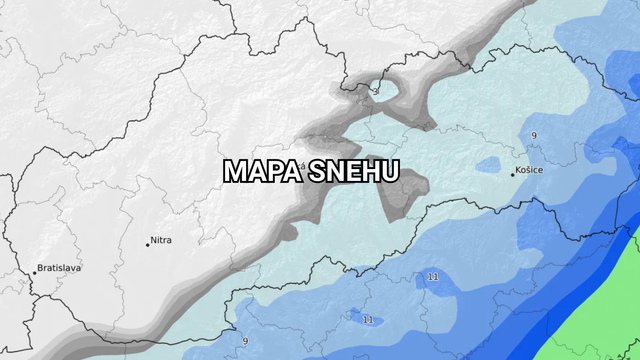 MAPA snehu: Sneh zasype okolité štáty. Na Slovensku napadne niekoľko centimetrov aj to len niekde