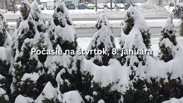 Predpoveď počasia na štvrtok, 8. januára: Po snežení príde ochladenie