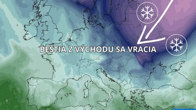Beštia z východu sa prebudí a vráti sa do Európy. V noci -30 °C, cez deň ledva -20 °C