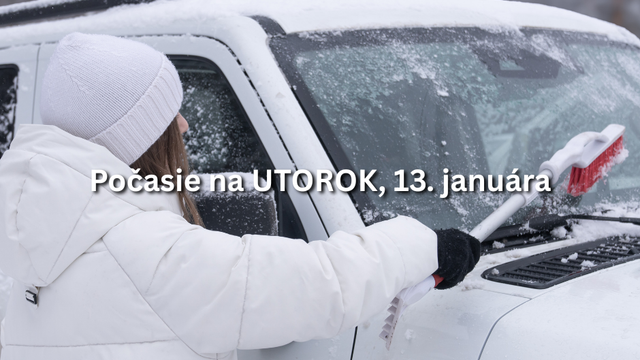 Predpoveď počasia na utorok, 13. januára: Ďalšie sneženie a silná POĽADOVICA