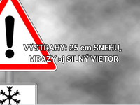 VÝSTRAHA pred ZIMOU: V týchto okresoch napadne až 25 cm snehu, inde bude fúkať a mrznúť