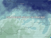 Slovensko už zajtra čakajú celodenné mrazy. Ochladenie práve prichádza a mrazivo bude do stredy