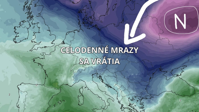 Polárny vír sa opäť rozpadol. Na Slovensko sa vrátia celodenné mrazy