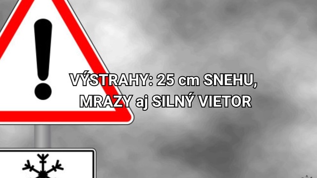 VÝSTRAHA pred ZIMOU: V týchto okresoch napadne až 25 cm snehu, inde bude fúkať a mrznúť