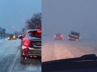 Kalamita na východe: Sneh spôsobuje problémy, autá končia v jarkoch a vznikajú kolóny