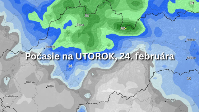 Predpoveď počasia na utorok, 24. februára: Bude teplo, ale dáždniky neodkladajte