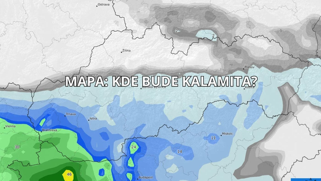 MAPA: V týchto okresoch čakajte kalamitu a bude to najhoršie. Pozor najmä v noci
