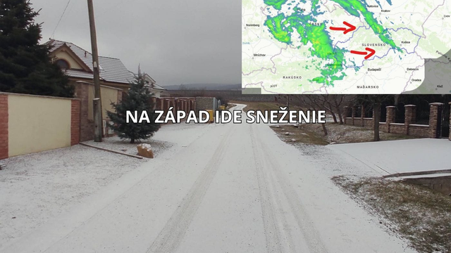 Na Slovensko prichádza sneženie, v noci príde ďalšia vlna. MAPA oblastí, kde napadne sneh