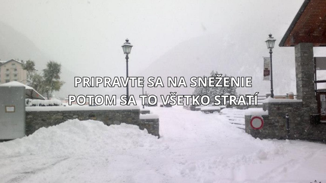 Slovensko čakajú vlny sneženia. Napadnúť môže ešte množstvo snehu, no potom to príde