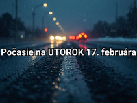 Predpoveď počasia na utorok, 17. februára: Najprv sneh, potom výrazné oteplenie