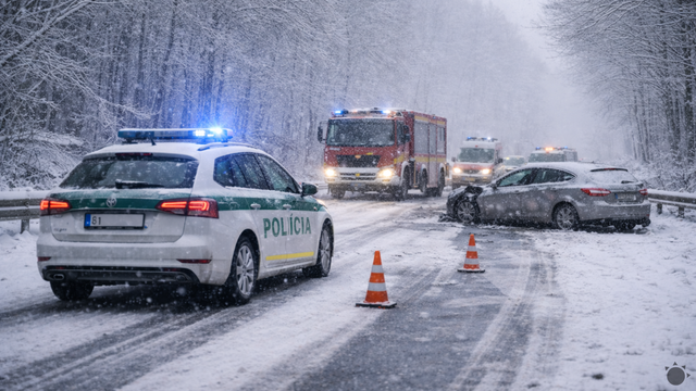 Návrat zimy spôsobil viacero dopravných nehôd. Na čas uzavreli aj tunel Višňové