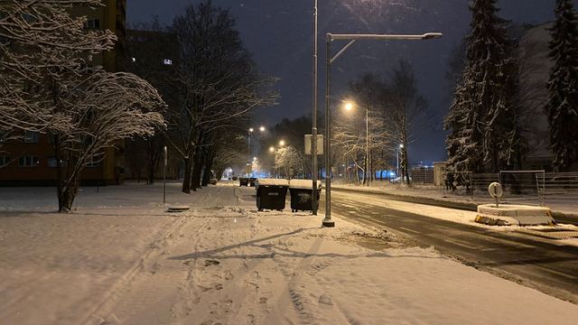 Zima cez noc pritvrdila. Sneh zasypal viaceré oblasti