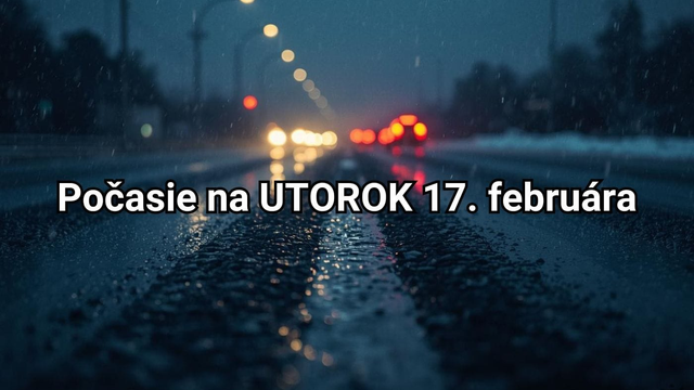 Predpoveď počasia na utorok, 17. februára: Najprv sneh, potom výrazné oteplenie