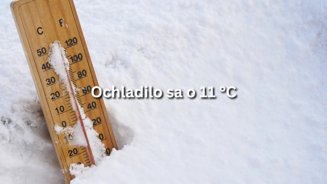 Ochladilo sa až o 11 °C. Sever Slovenska pod nulou, vietor zosilňuje pocit chladu