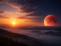 Čaká nás výnimočné nebeské divadlo. Na oblohe sa stretne vychádzajúce slnko a krvavý Mesiac