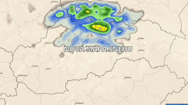 MAPA: Sneh zasype časť Slovenska. Nová predpoveď však veľa mení