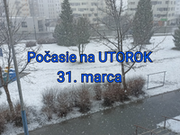 Počasie na zajtra, utorok 31. marca: V časti Slovenska pribudnú desiatky cm snehu, potrápi aj silný vietor