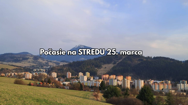 Predpoveď na zajtra, stredu 25. marca: Máme pred sebou posledný teplý deň