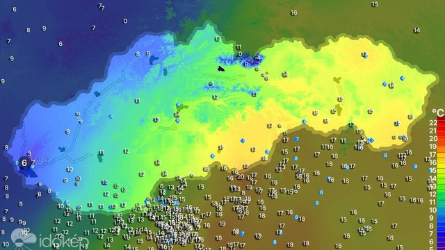 Studený front už prináša ochladenie. Teploty na západe sa prepadávajú