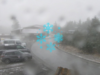 Susedia už majú sneh. Prvé snehové vločky padajú