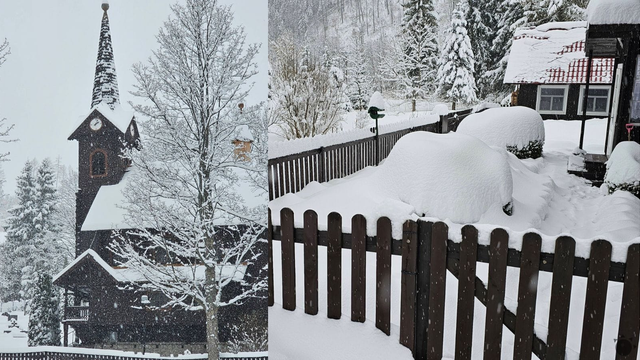 Ako z rozprávky: Napadlo už 40 cm a ďalších 10 cm ešte pribudne