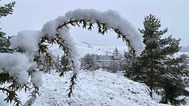 FOTO: Zima so snežením sa vrátila na Slovensko. Biele ráno majú v tejto lokalite