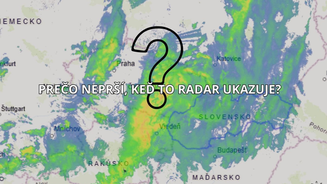 Radar ukazuje, že prší, ale vonku je sucho. Prečo sa to deje?