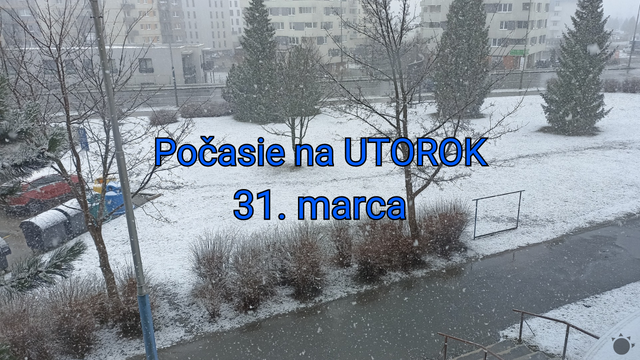 Počasie na zajtra, utorok 31. marca: V časti Slovenska pribudnú desiatky cm snehu, potrápi aj silný vietor