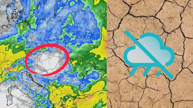 Vyzerá to veľmi zle. MAPA ukazuje, že až do 7.5 bude Slovensko v diere a žiadne zrážky sa nečakajú