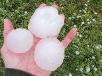 Skutočné „prírodné bombardovanie“: Krúpy v Springfielde ohromili veľkosťou, zanechali spúšť