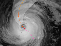 Na to, že je jar, je mimoriadne silný. Supertajfún Sinlaku ohrozuje Pacifik