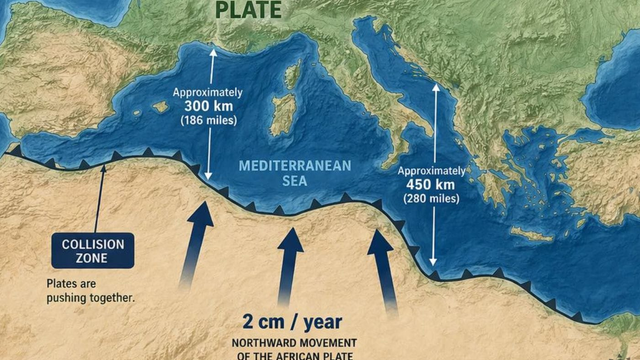 Afrika sa posúva k Európe. Každý rok je o 2 cm bližšie, čo spôsobí častejšie zemetrasenia