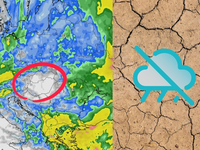 Vyzerá to veľmi zle. MAPA ukazuje, že až do 7.5 bude Slovensko v diere a žiadne zrážky sa nečakajú