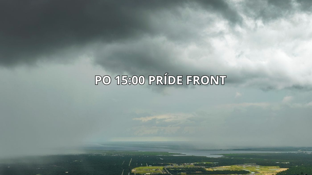 Po 15:00 príde na Slovensko front a počasie sa zmení. Pripravte sa na vietor, dážď aj búrky