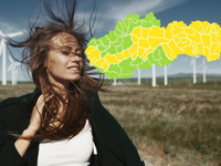 A opäť ten vietor. Počasie bude zajtra veterné, nárazy dosiahnu 60 km/h