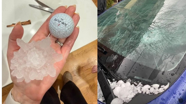 Foto: Jarná búrka priniesla krúpy veľké ako dlaň